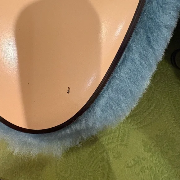 New Gucci blue faux fur slides size 7 - Picture 2 of 5